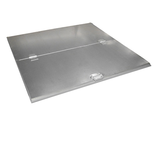 [049779] Tapa metálica abatible en una hoja para contenedor metálico de 1  / 1,1 m³ - acero galvanizado