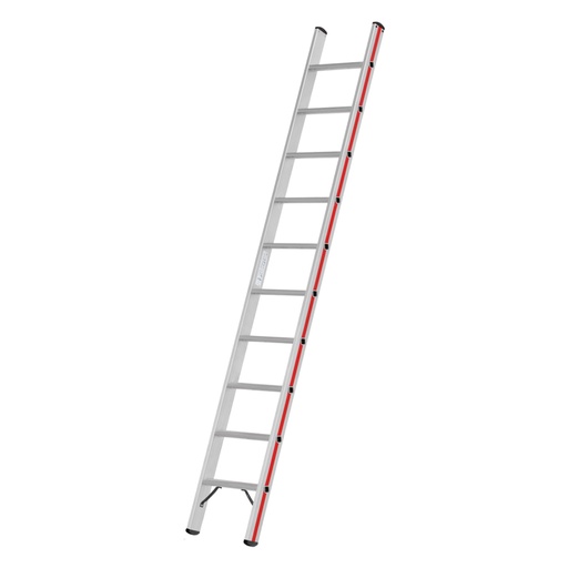 [049992] Escalera apoyable manual de un tramo para uso intensivo con 10 escalones - Dim.: 425x2720h mm - Aluminio