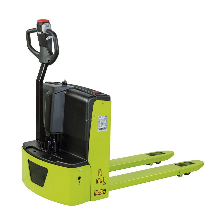 [050362] Transpaleta eléctrica EVO de 1400 kg de carga (batería gel y cargador incorporado) - Dim. palas: 1000x685 mm - Verde Pantone 382C