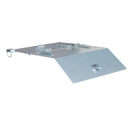 [050444] Tapa abatible articulada para contenedor de 0,5 m³ - acero galvanizado