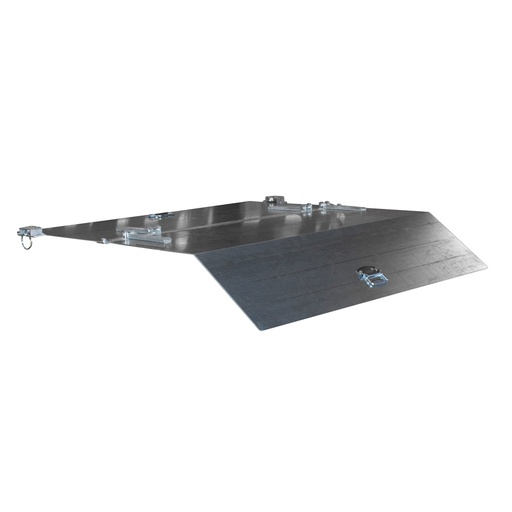 [050447] Tapa abatible articulada para contenedor de 1,2 m³ - acero galvanizado