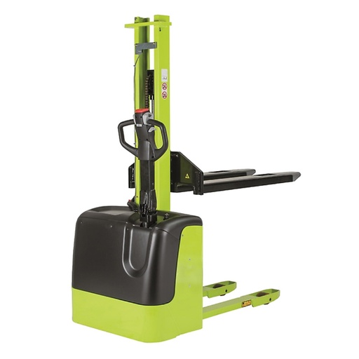 [050481] Apilador de tracción y elevación eléctrica (batería y cargador incorporado) - Carga 900 kg - Elevación 2000 mm - Verde Pantone 382C
