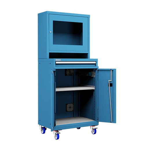[050659] Armario para protección de ordenadores para pantalla plana - Dim.: 717x595x1762h mm - Azul ral 5012