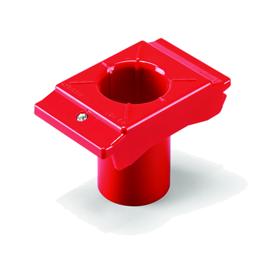 [002954] Pack de 6 soportes de plástico porta cono de 2 pulgadas - Dim.: 83x138x99h mm - Rojo