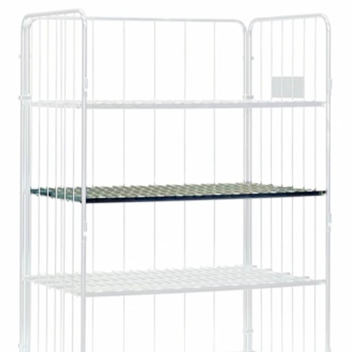 [011810] Estante metálico para roll contenedor de varilla - Dim.: 1200x1000x12h mm - Acero cincado