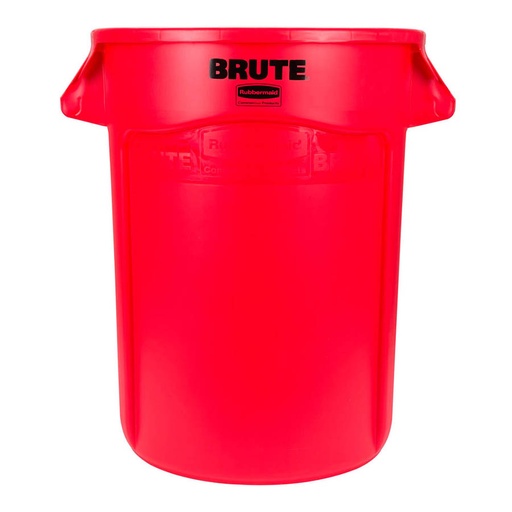 [012255] Contenedor plástico BRUTE de 121,1 lts. para recogida de basuras - Dim.: Ø 559x692h mm - Rojo