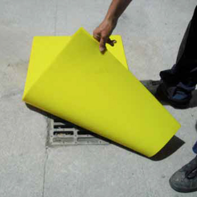 [013335] Obturador para líquidos químicos - Dim.: 600x600x10 mm - Amarillo