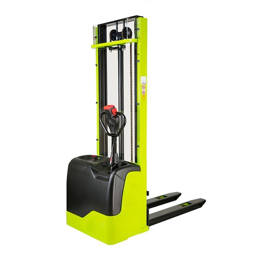 [014373] Apilador de tracción y elevación eléctrica (con batería y cargador) - Carga 1200 kg - Elevación 2900 mm - Verde Pantone 382C