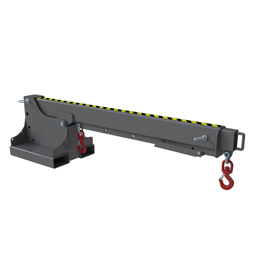 [014562] Brazo con gancho para carga y elevación mediante pinzas de carretilla - Dim.: 2200x540x560h mm - Acero pintado