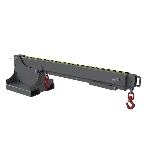[014562] Brazo con gancho para carga y elevación mediante pinzas de carretilla - Dim.: 2200x540x560h mm - Acero pintado