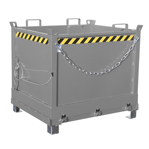 [014704] Contenedor de fondo abatible Ecoline - Capacidad 1 m³ - Dim.: 1000x1200x1160 mm - acero pintado
