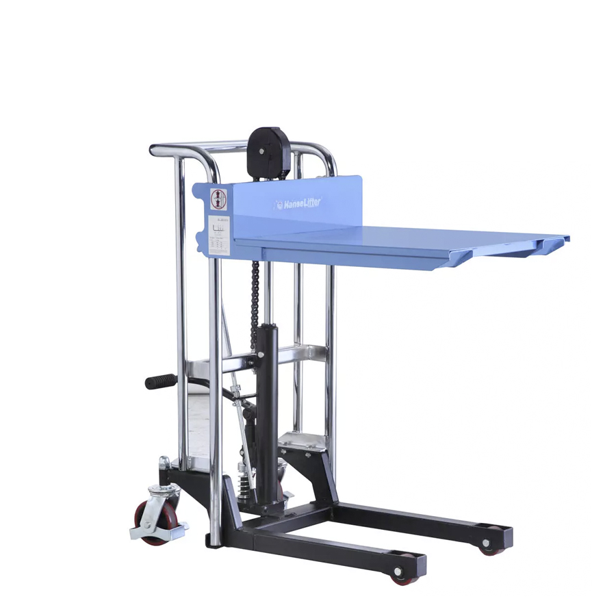 [015342] Elevador multiusos de traslación y elevación manual mediante pedal - Elevación máx.: 1200h mm - Carga máx.: 400 kg - Azul ral 5012