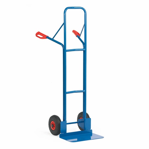 [015623] Carretilla de mano de acero con ruedas neumáticas - Dim. pala 480 x 300 mm - Azul ral 5007