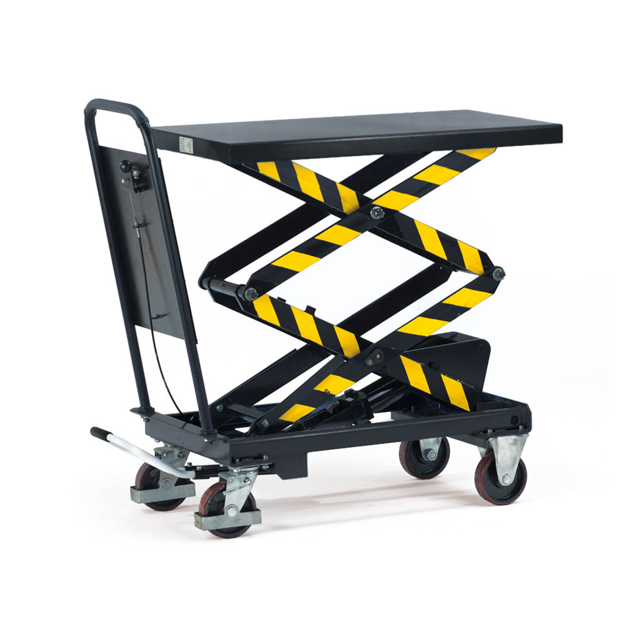 [016096] Mesa elevadora rodante manual serie Ergolift - Dim. plataforma: 1010x520 mm - Carga 300 kgs - gris RAL 7016