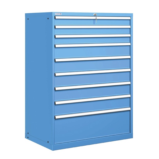 [020883] Cajonera metálica con 9 cajones - Dim.: 1023x725x1450h mm - Azul ral 5012