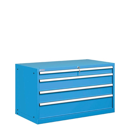 [020936] Cajonera metálica con 4 cajones - Dim.: 1193x725x700h mm - Azul ral 5012