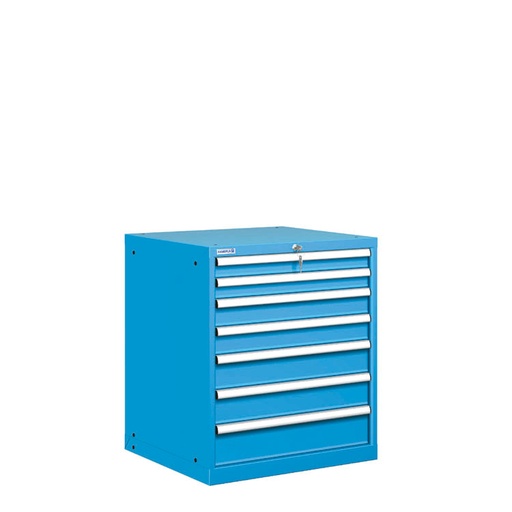 [021579] Cajonera metálica con 7 cajones - Dim.: 717x725x850h mm - Azul ral 5012