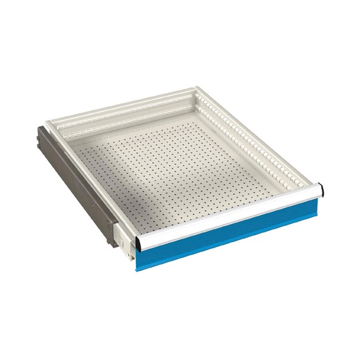 [022099] Cajón de extracción telescópica - Dim.: 612x612x75h mm - Carga 200 Kg - Azul ral 5012