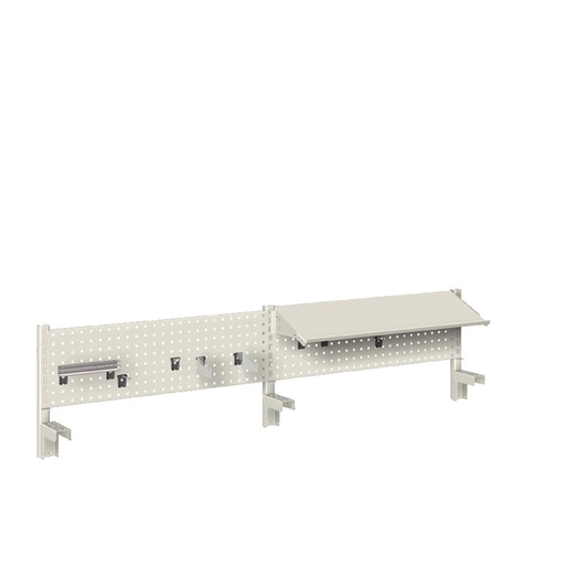 [022417] Panel vertical para banco de trabajo - Dim.: 2000x327h mm - Gris ral 7035