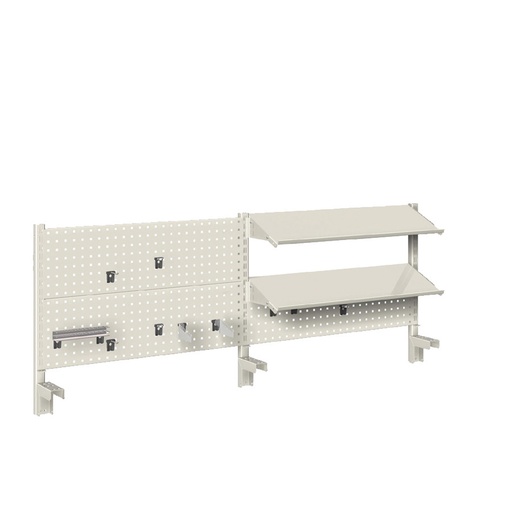 [022423] Panel vertical para banco de trabajo - Dim.: 2000x631h mm - Gris ral 7035