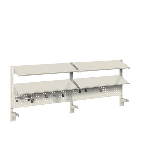 [022442] Panel vertical para banco de trabajo - Dim.: 3000x631h mm - Gris ral 7035
