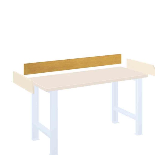 [023035] Retenedor trasero de madera MDF para encimera (en 2 piezas) - Dim.: 2500x30x150h mm