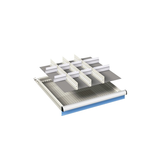 [023971] Ejemplo de subdivisión interna para cajón de 27x27 Eh y altura 100-125 mm