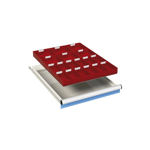 [023991] Ejemplo de subdivisión interna para cajón de 27x36-36x27 Eh y altura 50 mm