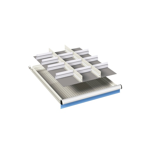 [023996] Ejemplo de subdivisión interna para cajón de 27x36 Eh y altura 50 mm