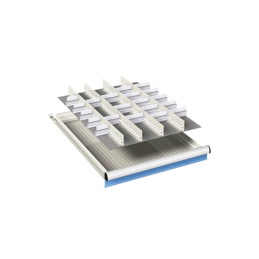 [024019] Ejemplo de subdivisión interna para cajón de 27x36 Eh y altura 75 mm