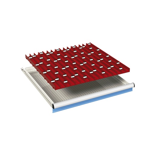 [024060] Ejemplo de subdivisión interna para cajón de 36x36 Eh y altura 50 mm