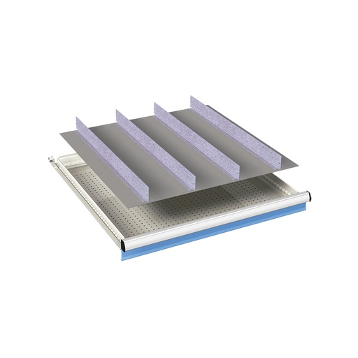 [024080] Ejemplo de subdivisión interna para cajón de 36x36 Eh y altura 75 mm