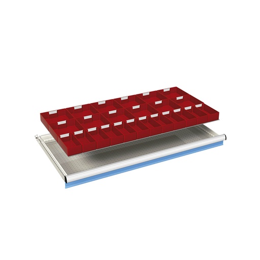 [024126] Ejemplo de subdivisión interna para cajón de 54x27 Eh y altura 75 mm