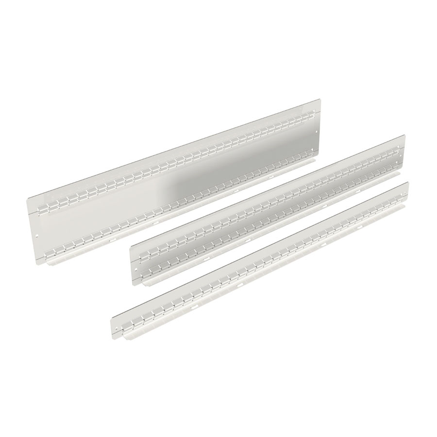 [024955] Pared metálica ranurada para cajón de altura frontal 50 mm - Dim.: 304 mm (18 Eh) - Gris ral 7035