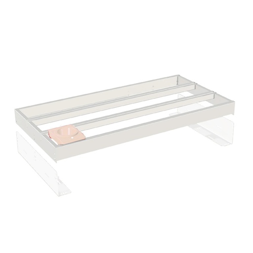 [025254] Cuadro con 3 filas para la inserción de herramientas CNC - Dim.: 890x447x64h mm (54x27 Eh) - Gris ral 7035