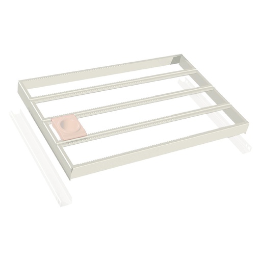 [025256] Cuadro con 4 filas para la inserción de herramientas CNC - Dim.: 584x596x80h mm (36x36 Eh) - Gris ral 7035