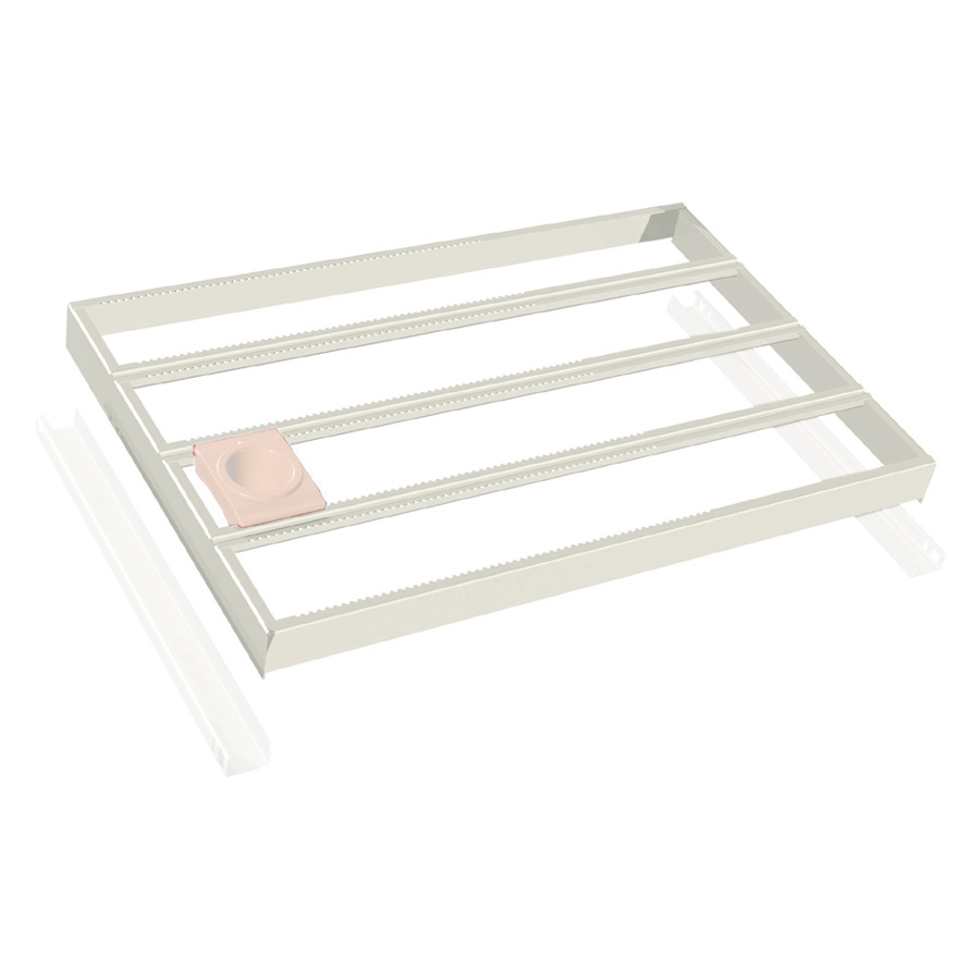 [025257] Cuadro con 4 filas para la inserción de herramientas CNC - Dim.: 737x596x80h mm (45x36 Eh) - Gris ral 7035