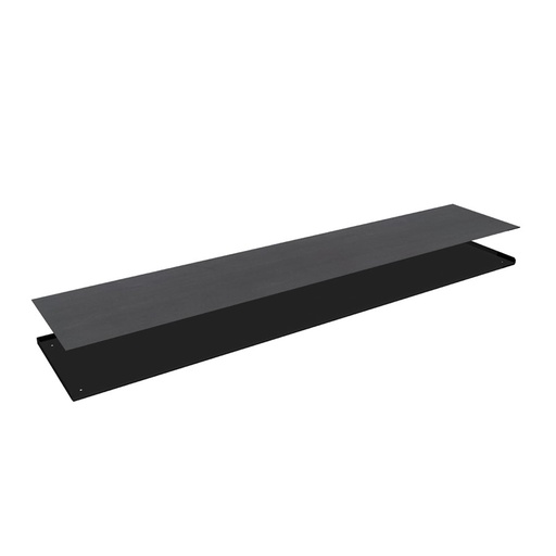 [025602] Encimera metálica con 3 rebordes y recubrimiento de caucho - Dim.: 2052x450x20h mm