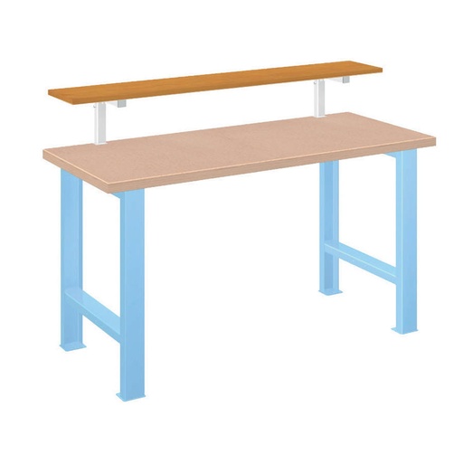 [025694] Mensola superior de madera de haya para banco de trabajo - Dim.: 3000x300x30h mm