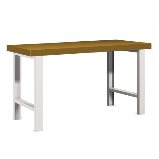 [025837] Banco de trabajo estándar - Dim.: 1500x750x850h mm - Encimera DM, 2 patas - Gris ral 7035