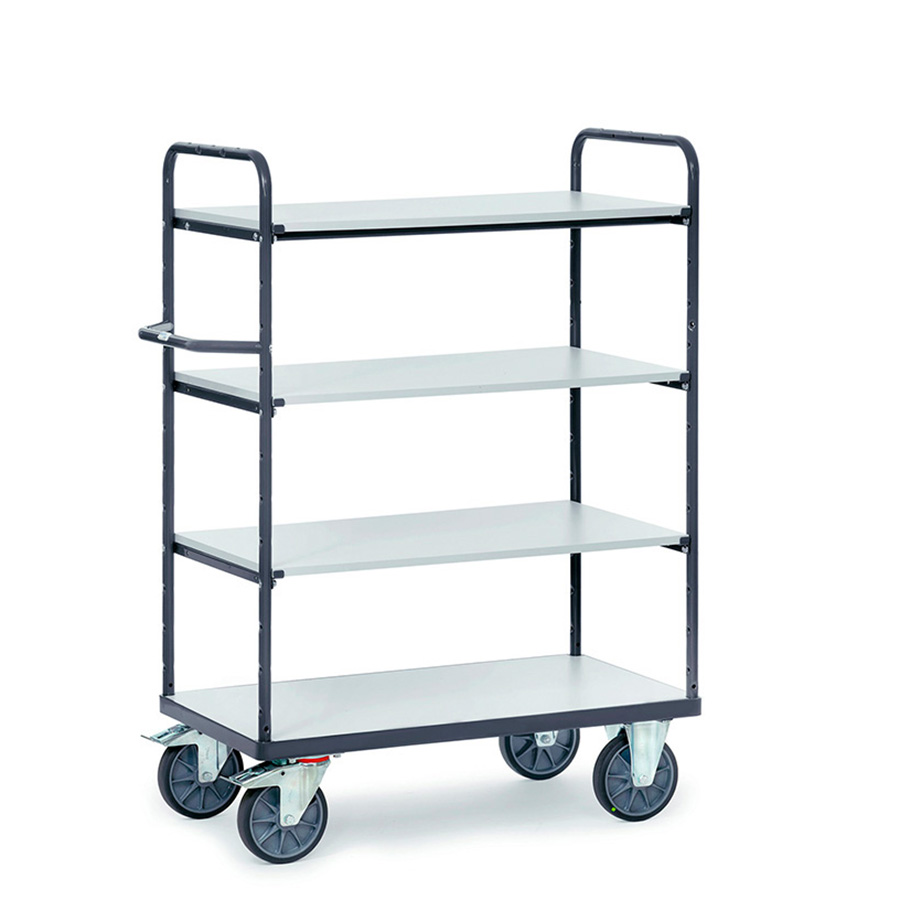 [038607] Carro para picking con 3 estantes con protección antiestática ESD - Dim. plataforma 850 x 500 mm - Gris ral 7015