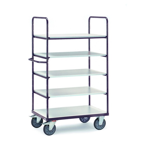 [038612] Carro para picking con 4 estantes con protección antiestática ESD - Dim. plataforma 1.000 x 600 mm - Gris ral 7015