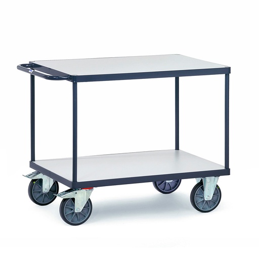 [038617] Carro de plataforma y estante fijo con protección antiestática ESD - Dim. plataforma 1.000 x 700 mm - Gris ral 7015