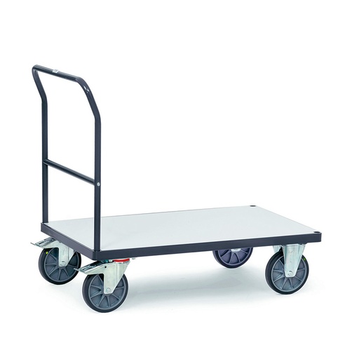 [038620] Carro de plataforma y tirador con protección antiestática ESD - Dim. plataforma 1.000 x 600 mm - Gris ral 7015