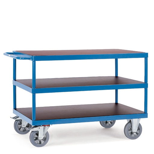 [039199] Carro de gran carga con plataforma y 2 estantes fijos - Capacidad 1200 kg - Dim. plataforma 1.200x800 mm - Azul ral 5007