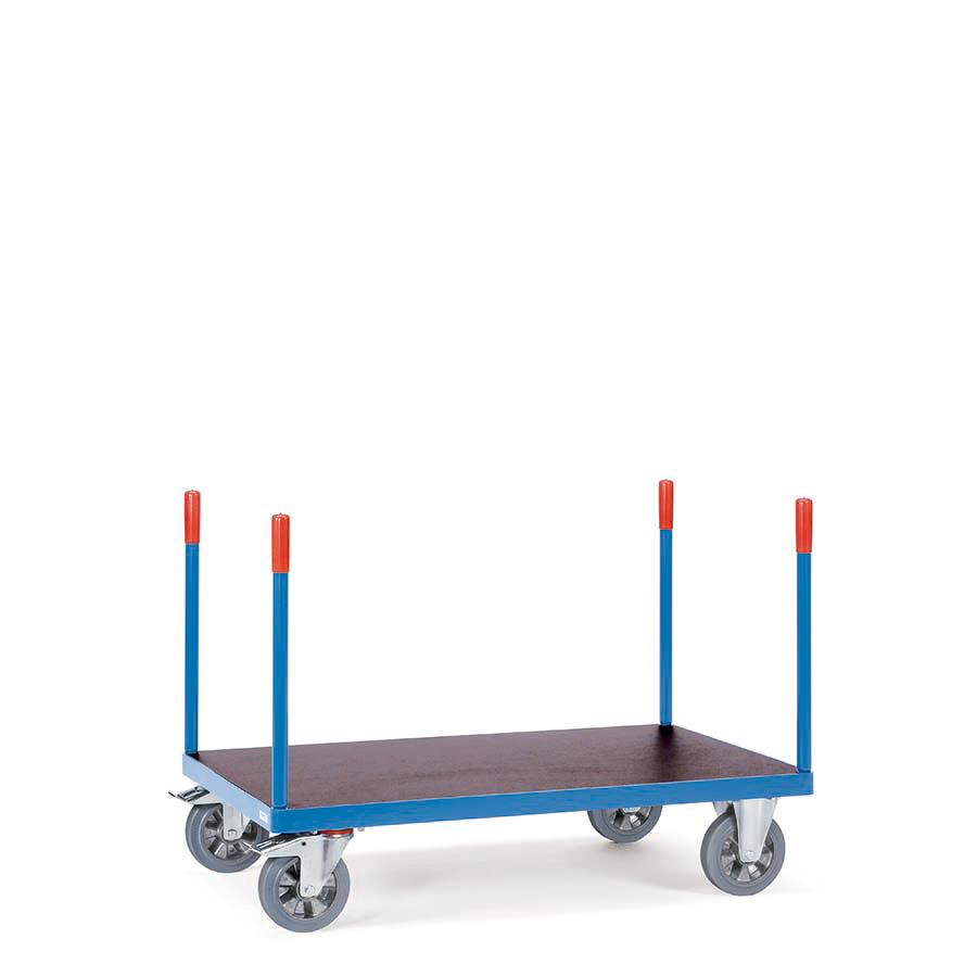 [039210] Carro de gran carga con plataforma y 4 tiradores - Capacidad 1200 kg - Dim. plataforma 1.200x800 mm - Azul ral 5007