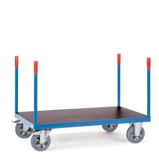 [039210] Carro de gran carga con plataforma y 4 tiradores - Capacidad 1200 kg - Dim. plataforma 1.200x800 mm - Azul ral 5007