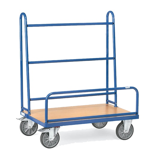 [039463] Carro metálico manual para tableros, tablas y paneles - Dim. plataforma 1270x535 mm - Azul ral 5007