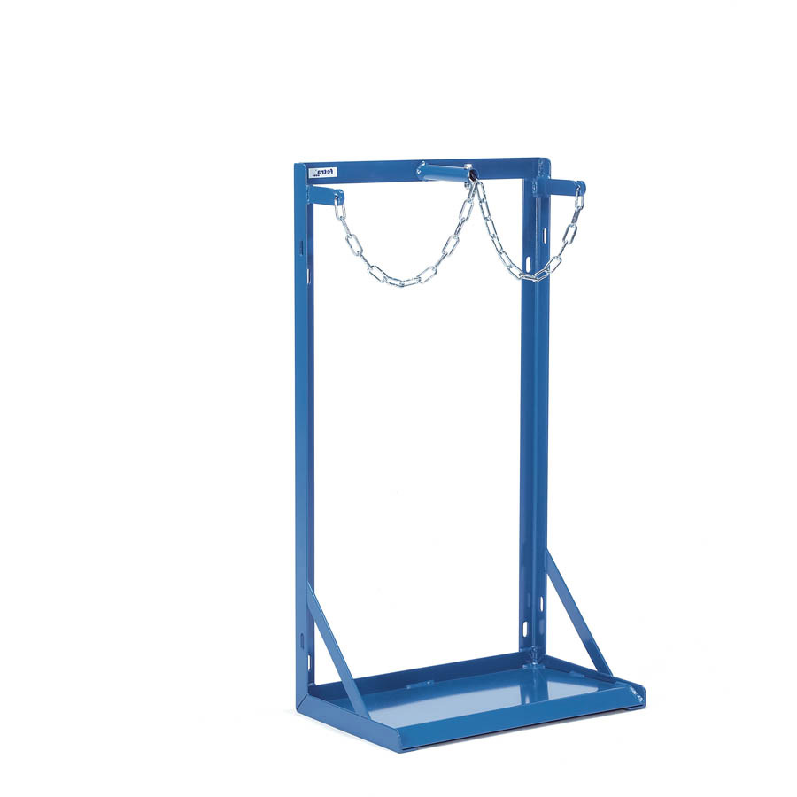 [039624] Soporte para botellas de gas - Capacidad 2 x 40-50 litros - Azul ral 5007