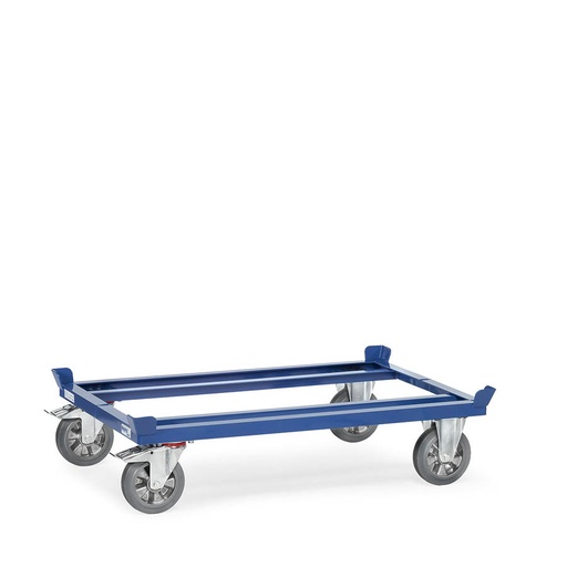 [039676] Base rodante para palet con ruedas antihuella - Dim. palet 1200 x 1000 mm - Azul Ral 5007